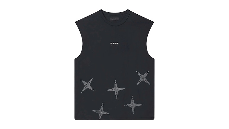 Purple Brand P103-TBES325-Textured Sleeveless Tee Black