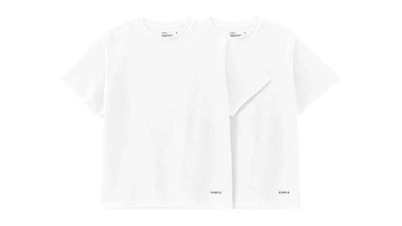 Purple Brand P145-CBWT824 2 Pack Jersey S/S Tee White