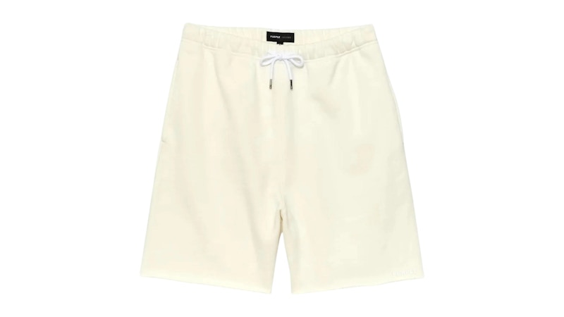 Purple Brand P446-BFCM724 Heavy Fleece Short Off White