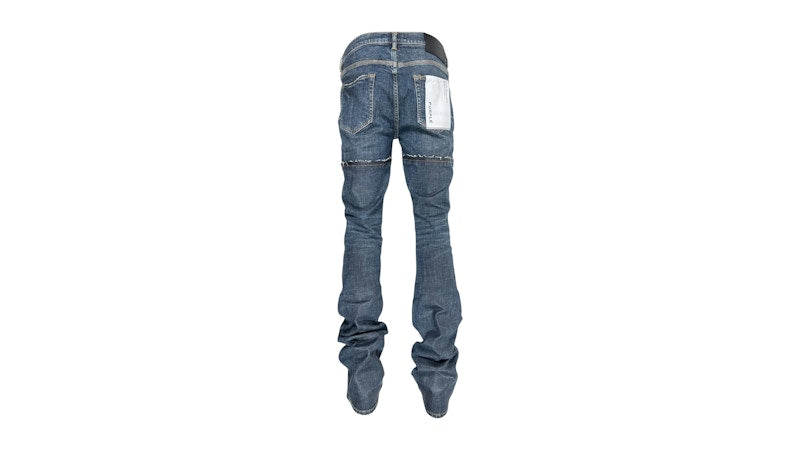 Purple Brand Rinse Coated Double Waist Jean Indigo