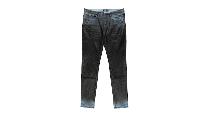 Purple Brand Skinny Black Coated Jeans Black