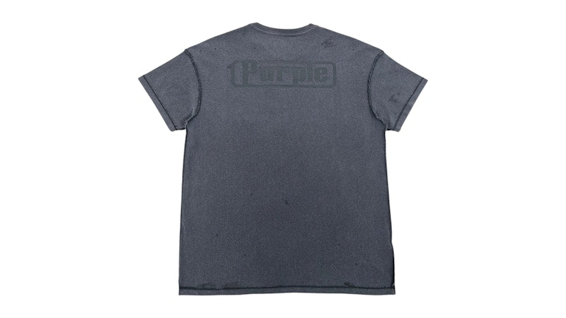 Purple Brand Textured Inside Out Basic Tee Black