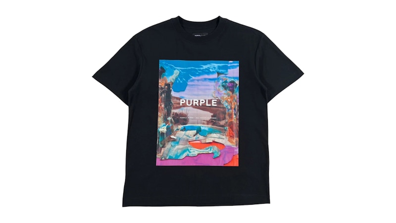 Purple Brand Textured Jersey S/S Tee Black