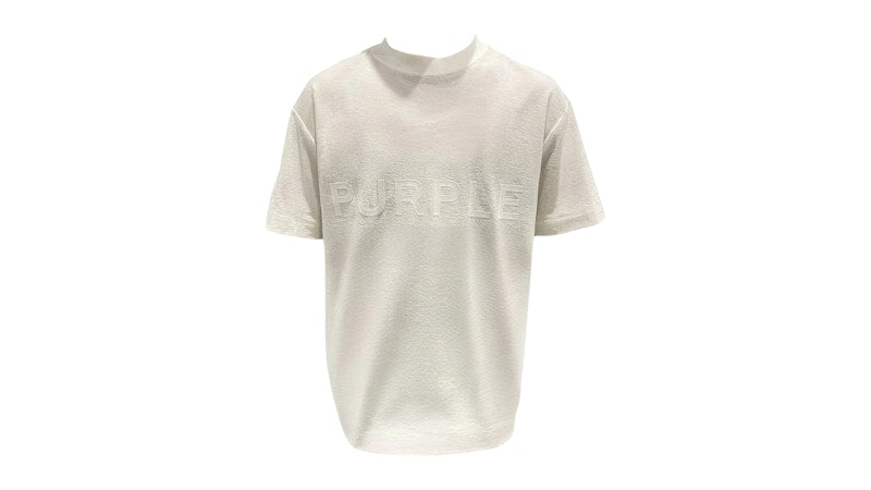 Purple Brand Textured Jersey S/S Tee Off White
