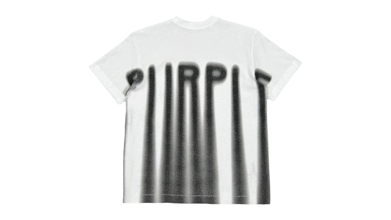 Purple Brand Textured Jersey SS Tee White
