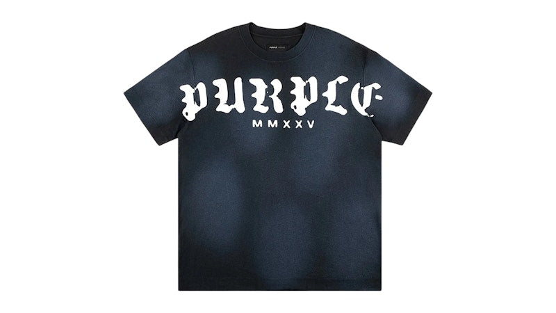 Purple Brand Typeout Textured Jersey Tee Black