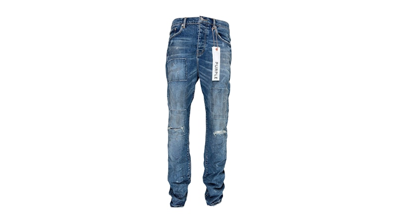 Purple Brand Vintage Dirty Patch Jean Mid Indigo