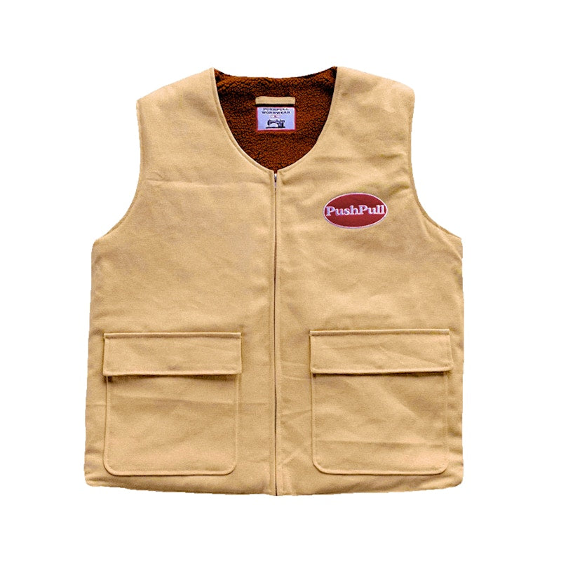 Push Pull Gasoline Vest Light Brown
