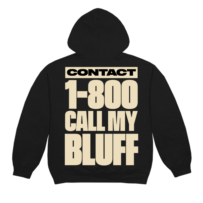 Pusha T 1-800 Call My Bluff Hoodie Black