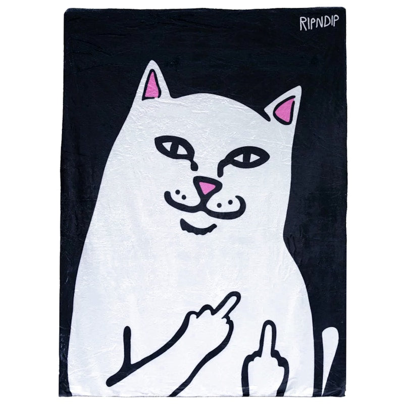 RIPNDIP OG Lord Nermal Throw Blanket Black