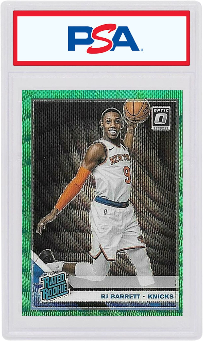 RJ Barrett 2019 Donruss Optic Fanatics Box Set Green Wave Rookie #178 (PSA or BGS Graded)