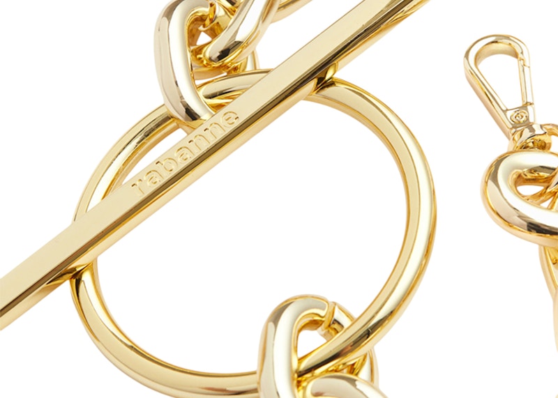 Rabanne H&M Buckle-Detail Chain Waist Belt Gold