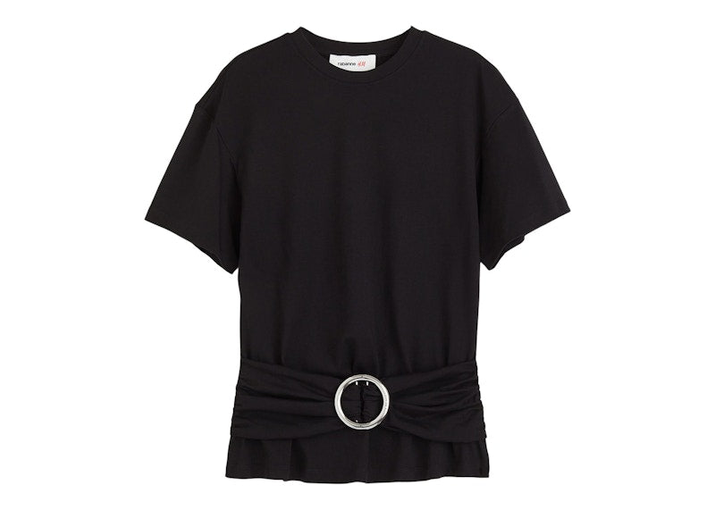 Rabanne H&M Buckle-Detail T-Shirt Black
