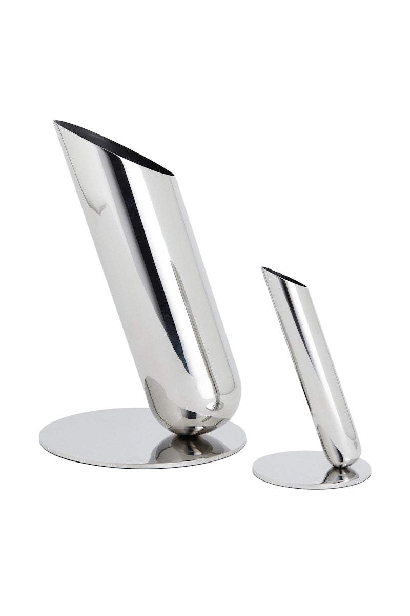 Rabanne H&M Large Stainless Steel Vase Silver