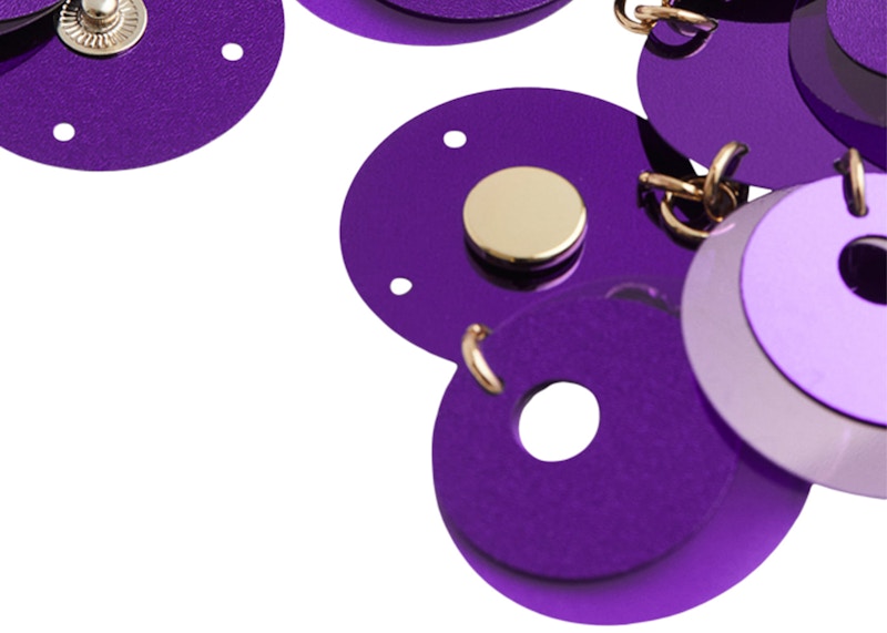 Rabanne H&M Sequin-Disc Crop Top Purple