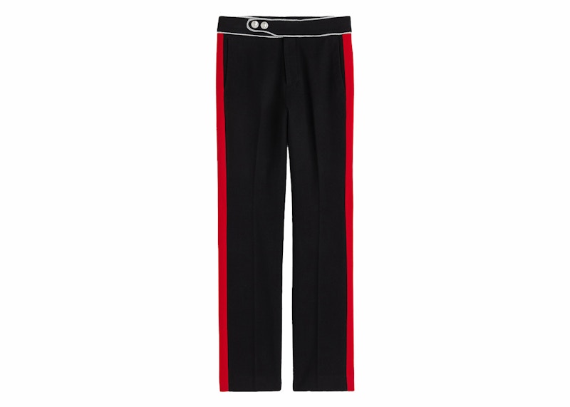 Rabanne H&M Wool Pants with Side Stripes (Mens) Navy