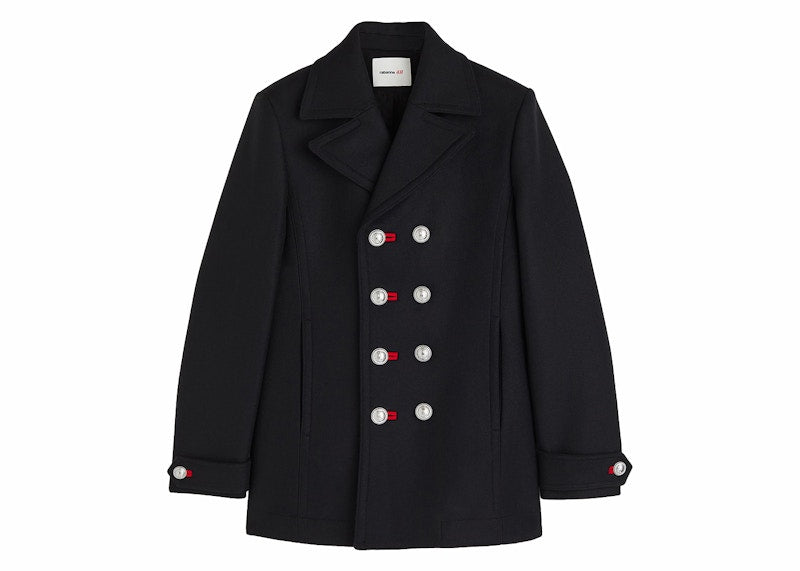Rabanne H&M Wool Pea Coat (Mens) Navy
