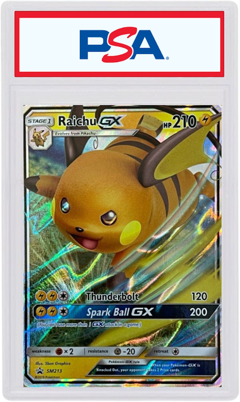 Raichu GX 2019 Pokemon TCG Sun & Moon Hidden Fates Black Star Promo #SM213 (PSA or BGS Graded)