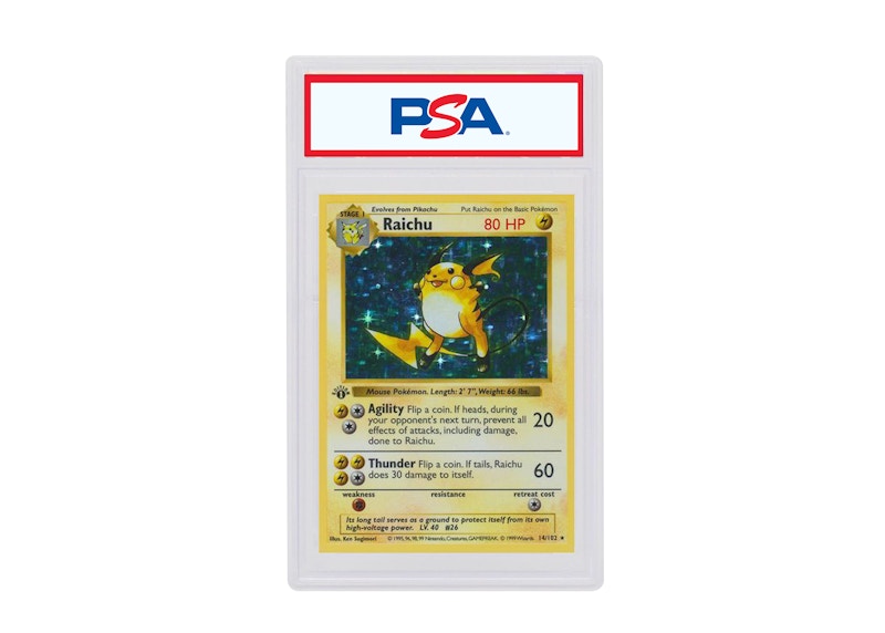 Raichu-Holo 1999 Pokemon TCG Base Set 1st Edition #14/102 (PSA or BGS Graded)