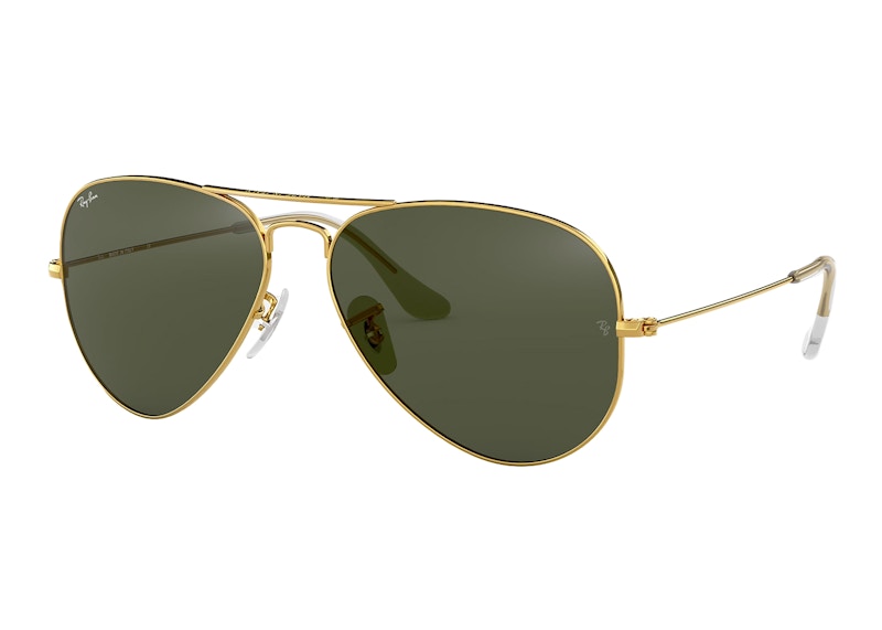 Ray-Ban Aviator Classic Non-Polarized Sunglasses Polished Gold Frame/Green Classic G-15 Lens (RB3025 L0205 58-14)