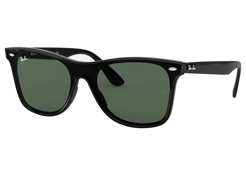 Ray-Ban Blaze Wayfarer Sunglasses Gloss Black/Green (RB4440N)