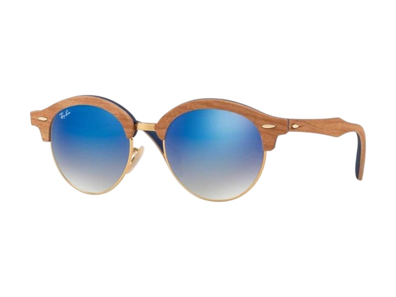 Ray-Ban Iridium Round Sunglasses Wood (RB4246M-11807Q-51)