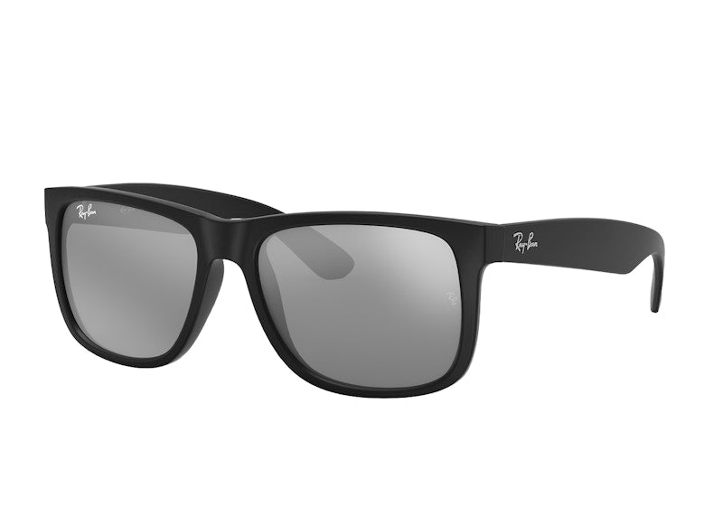 Ray-Ban Justin Color Mix Low Bridge Fit (Non-Polarized) Sunglasses Black/Grey Mirror (RB4165F 622/6G 55-17)