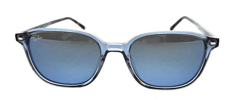 Ray-Ban Leonard Square Sunglasses Polished Transparent Dark Blue (0RB2193 6638O4)