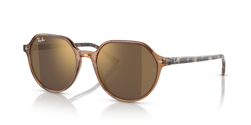 Ray-Ban Thalia Square Sunglasses Transparent Brown (0RB2195 663693)