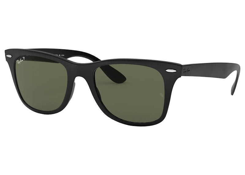 Ray-Ban Wayfarer Liteforce Sunglasses Matte Black/Green (RB4195)