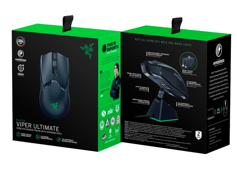 Razer Viper Ultimate Wireless Gaming Mouse with Charging Dock RZ01-03050100-R3U1 Black