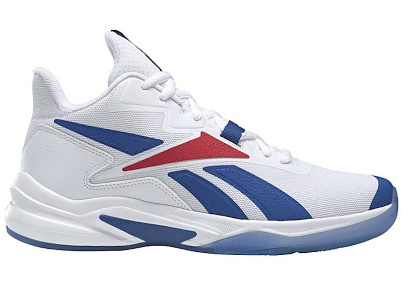 Reebok More Buckets White Vector Blue Red