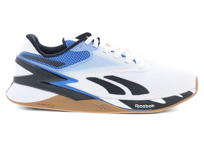 Reebok Nano X3 White Neon Cherry Electric Cobalt Mismatched