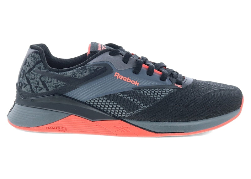 Reebok Nano X4 Grey Black Orange Flare