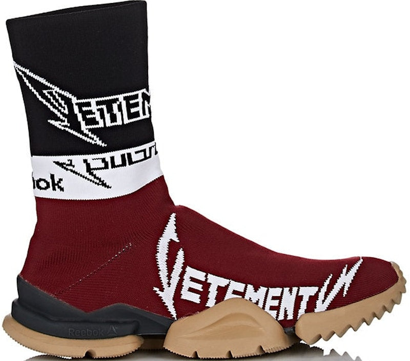Reebok Sock Runner Vetements Burgundy Black White