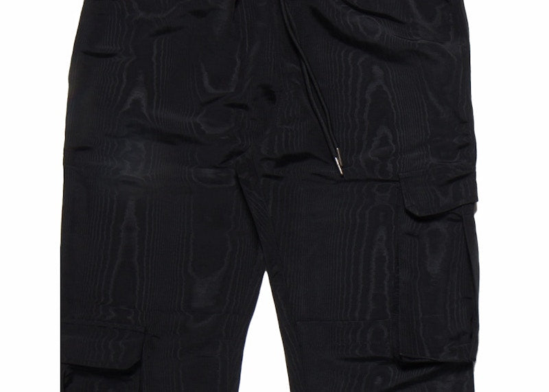 Renowned Woodgrain Nylon Pants Black