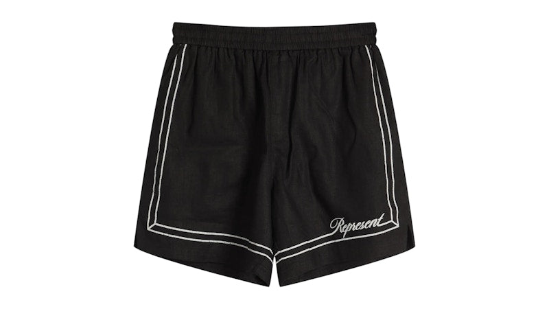 Represent Border Short Jet Black