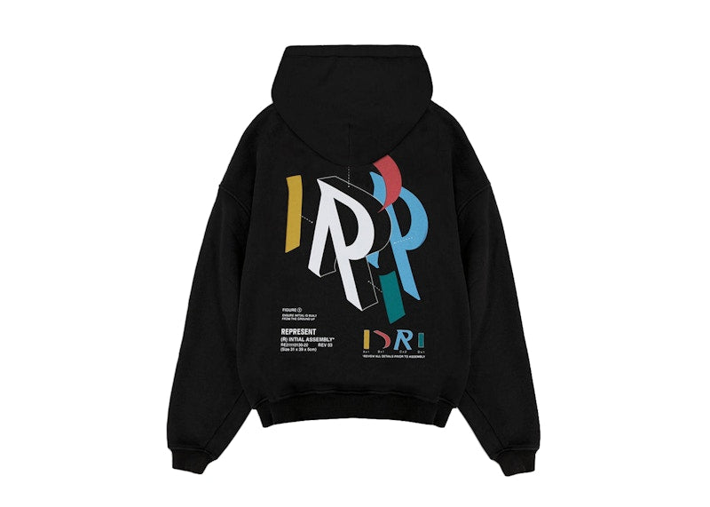 Represent Initial Assembly Hoodie Black