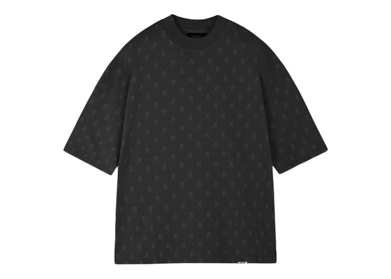 Represent Intarsia Initial T-Shirt Off Black
