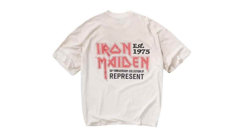 Represent Iron Maiden Anniversary T-shirt Washed Ecru