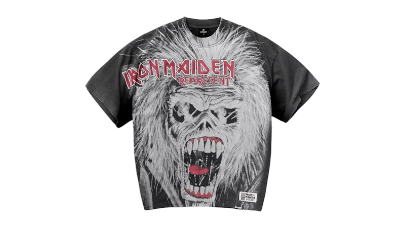 Represent Iron Maiden x British Metal T-shirt Stained Black