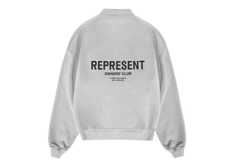 Represent Owners Club Long Sleeve Polo Sweater Ash Grey