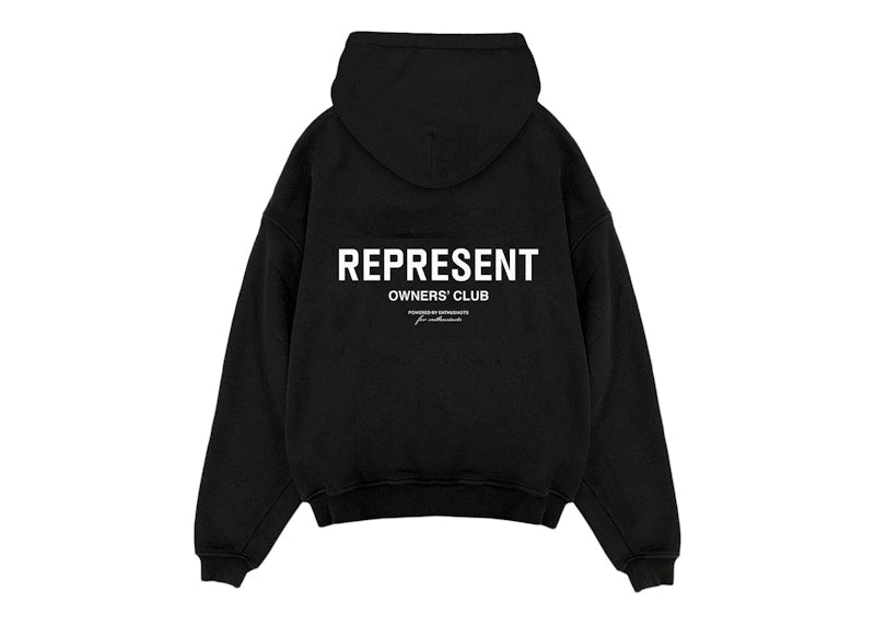 Represent Owners Club Zip Hoodie Black