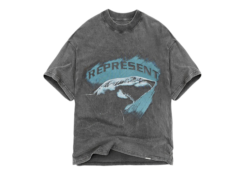 Represent Shark T-Shirt Vintage Grey