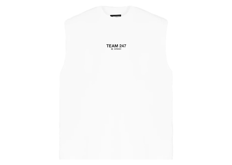 Represent x Marchon Team 247 Oversized Tank Top Flat White