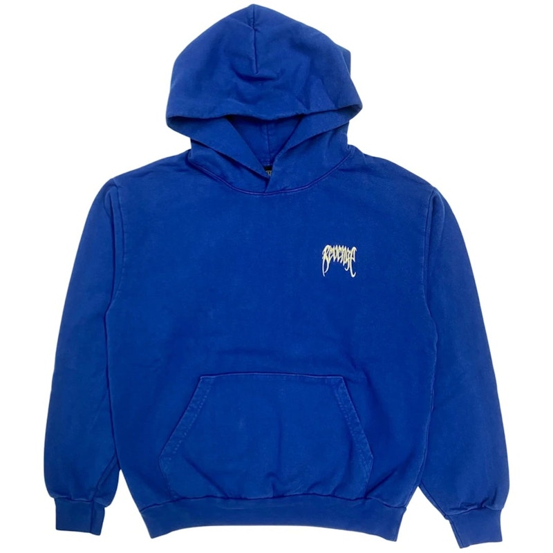 Revenge Basic Embroidered Classic Logo Hoodie Dark Royal
