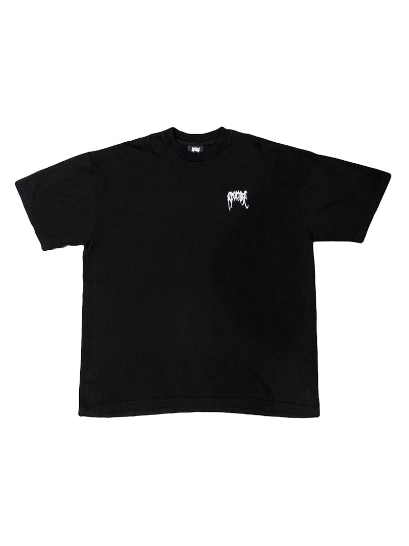 Revenge Basic Embroidered T-shirt Black