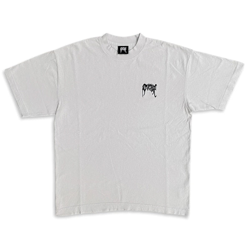 Revenge Basic Embroidered T-shirt Cement