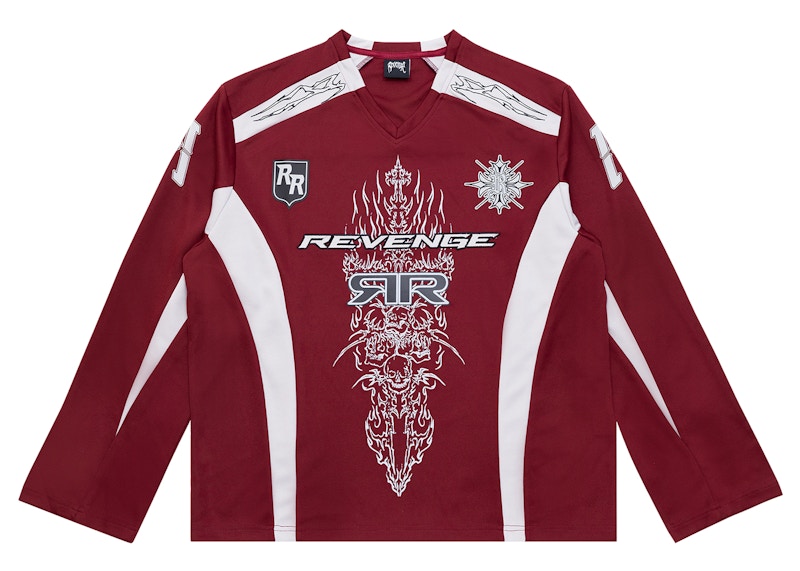 Revenge Double R Moto Jersey Burgundy