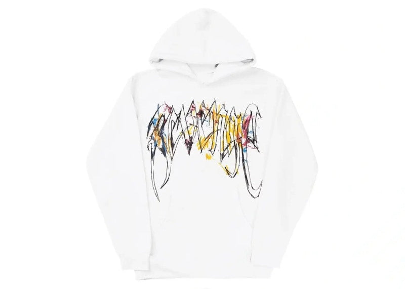 Revenge Durk Painting Hoodie White